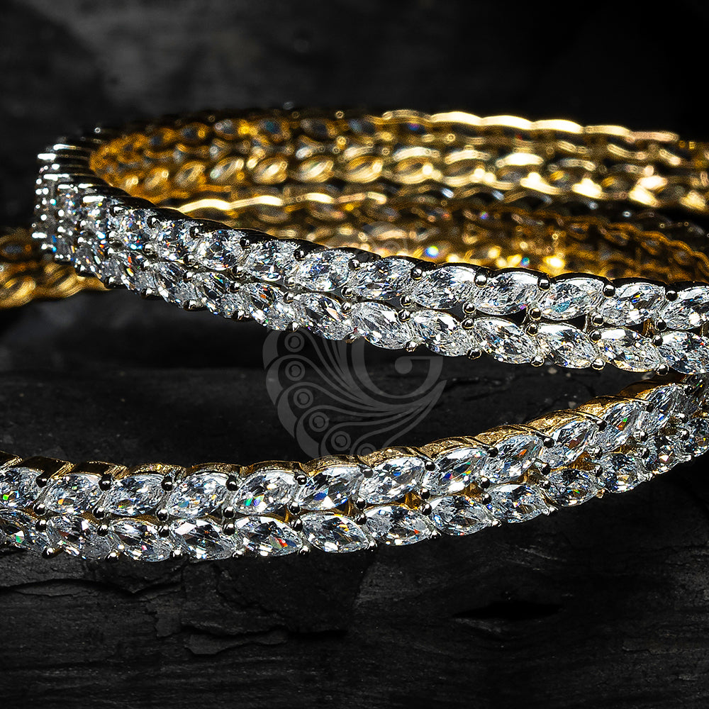 WHITE STONE BANGLES