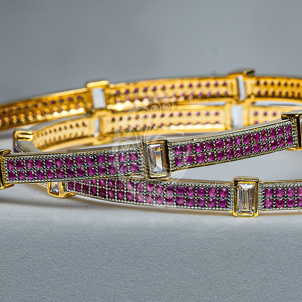 RED STONE BANGLES