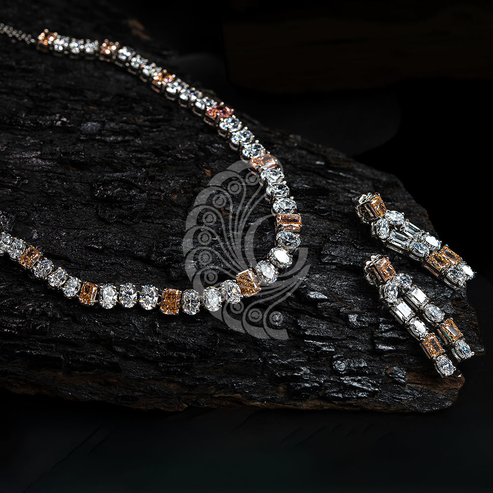 ZIRCONIA WHITE STONE NECKLACE