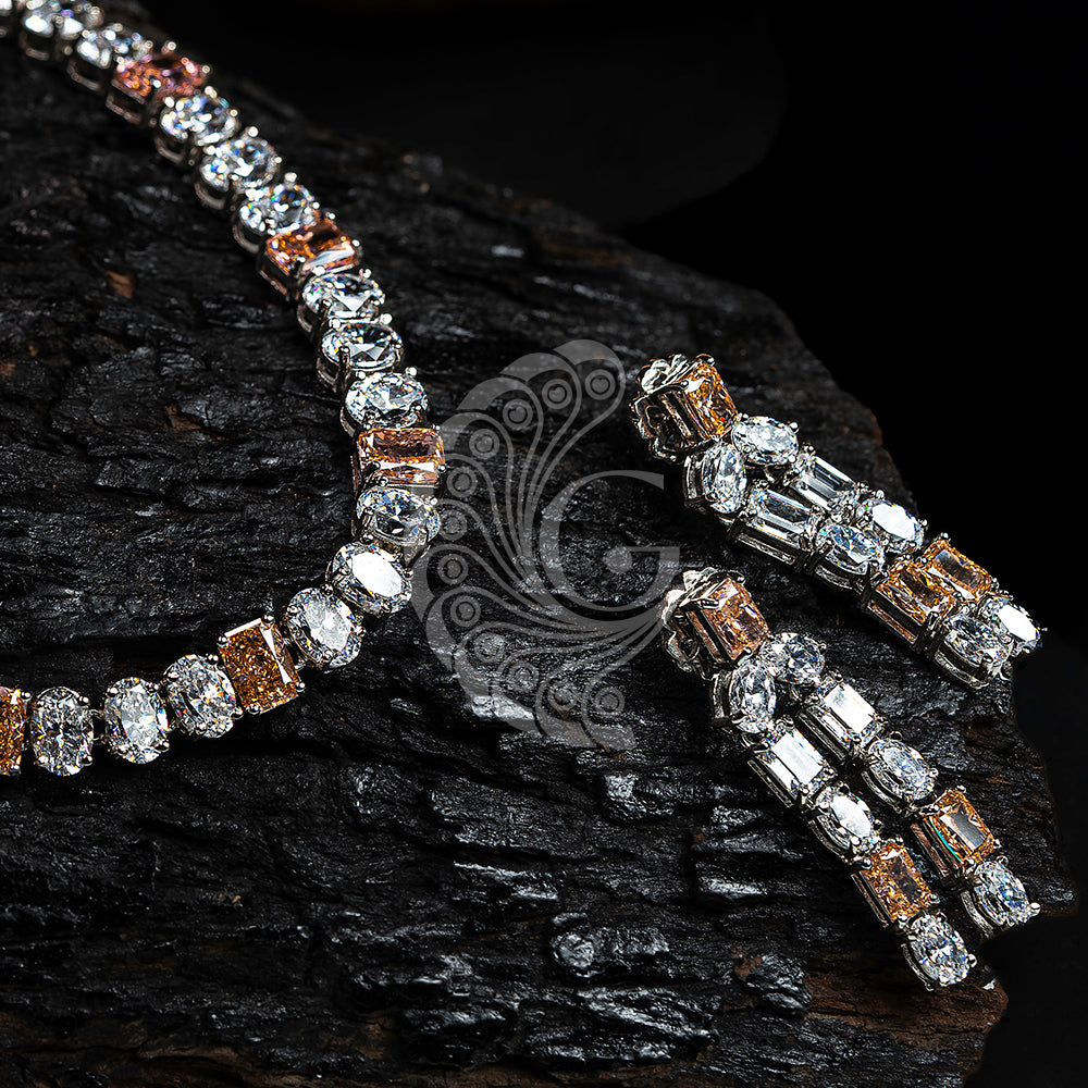 ZIRCONIA WHITE STONE NECKLACE