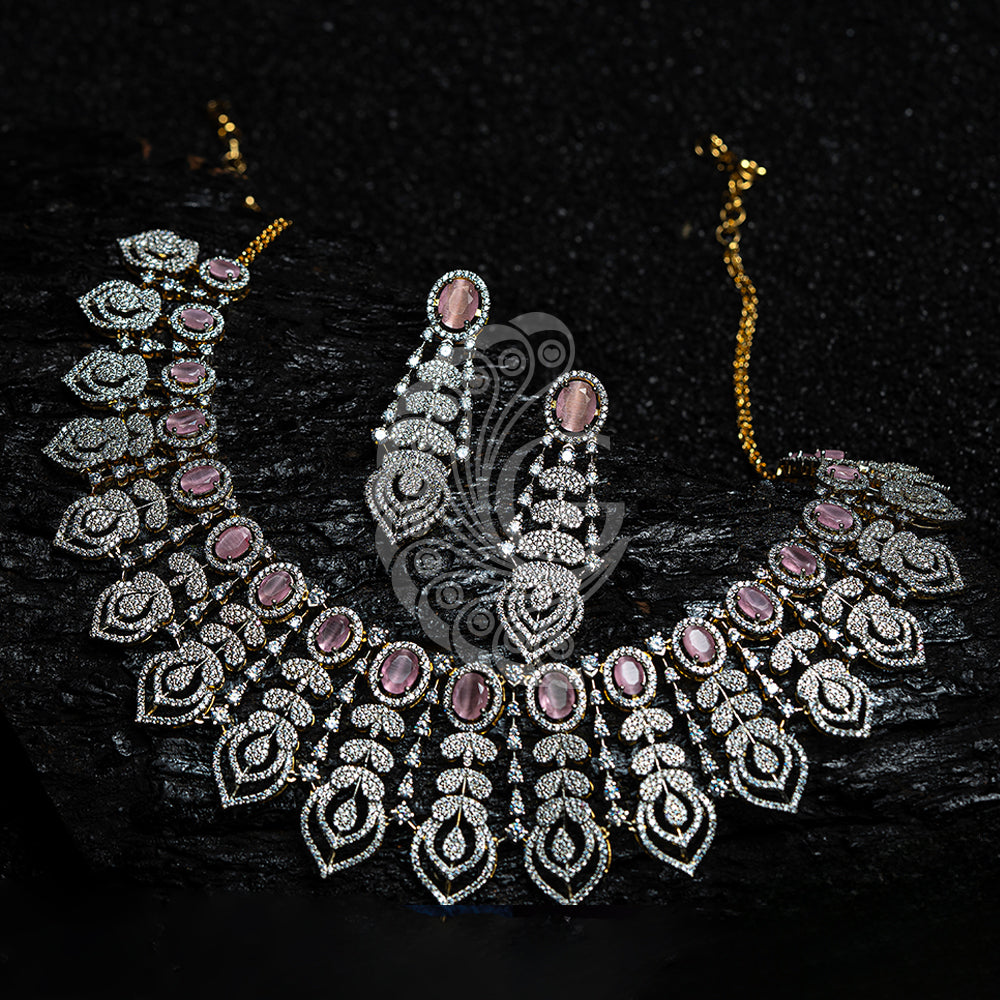 ZIRCONIA PINK STONE NECKLACE