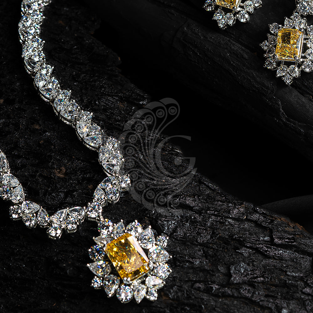 ZIRCONIA YELLOW STONE NECKLACE