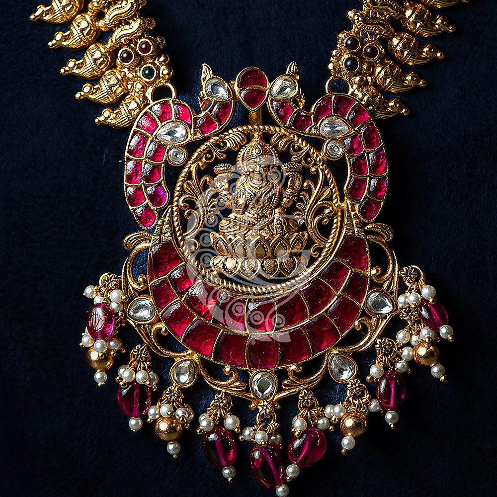KUNDAM LAKSHMI PENDANT HAARAM