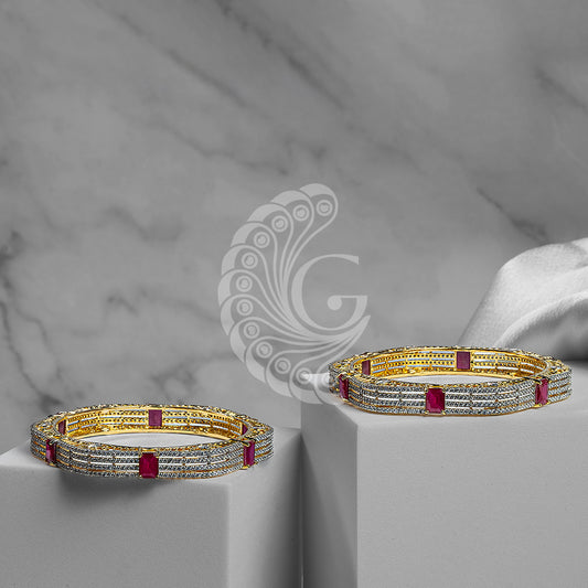 WHITE STONE BANGLES