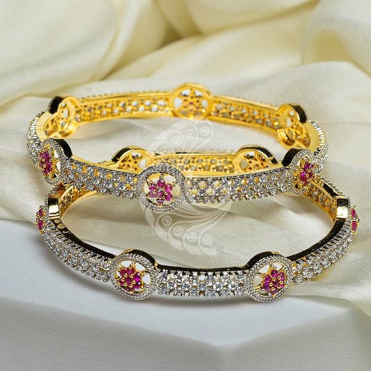 WHITE STONE BANGLES