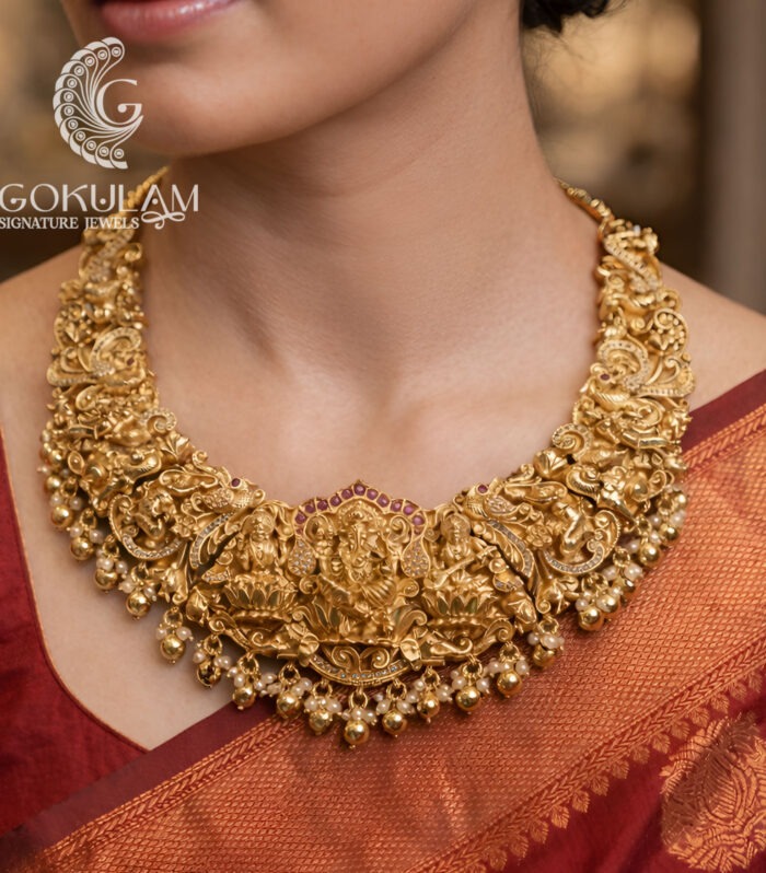 Royal Scrollwork Temple Choker