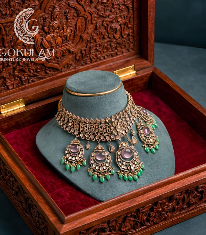 Victorian Amethyst Drop Choker Set