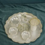 Floral Edge Silver Dinner Thali Set