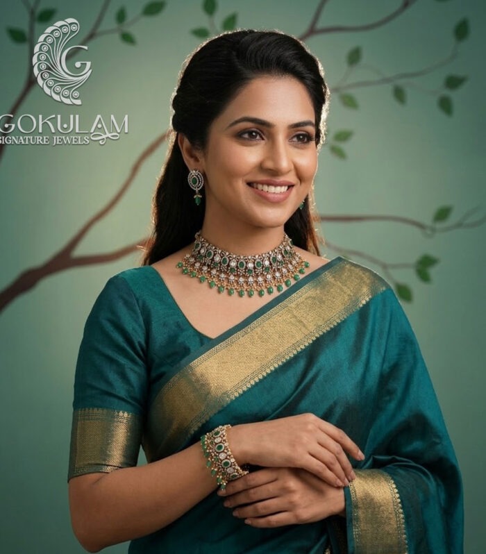 Emerald Pearl Victorian Choker Necklace