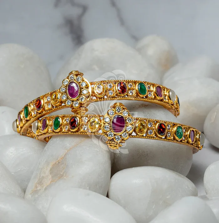Navarathna Traditional Gold Bangles