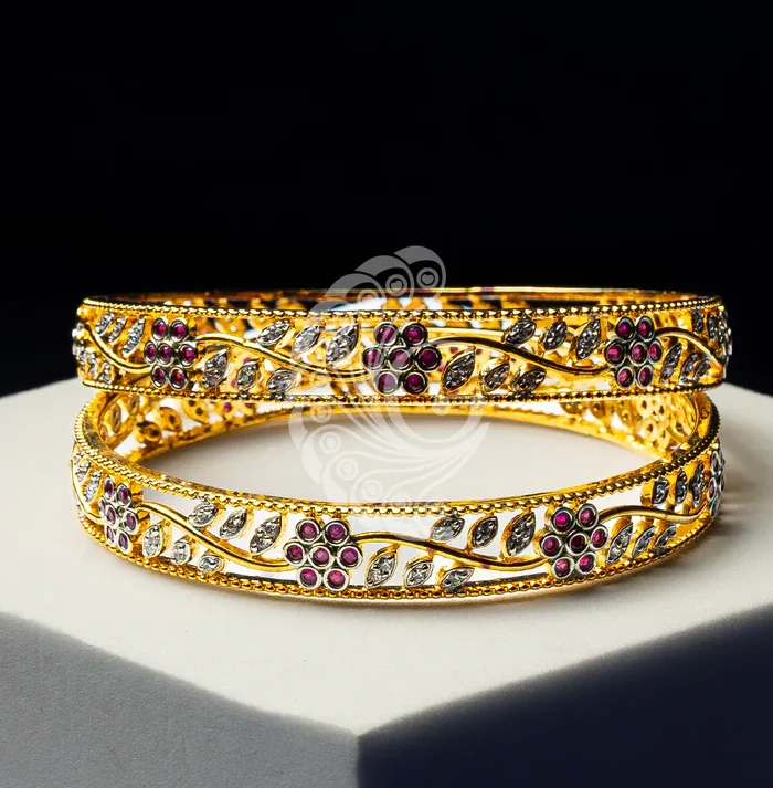 Royal White Stone Bridal Bangles