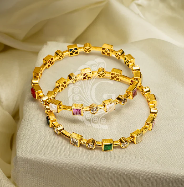 Classic Navarathna Gold Bangles