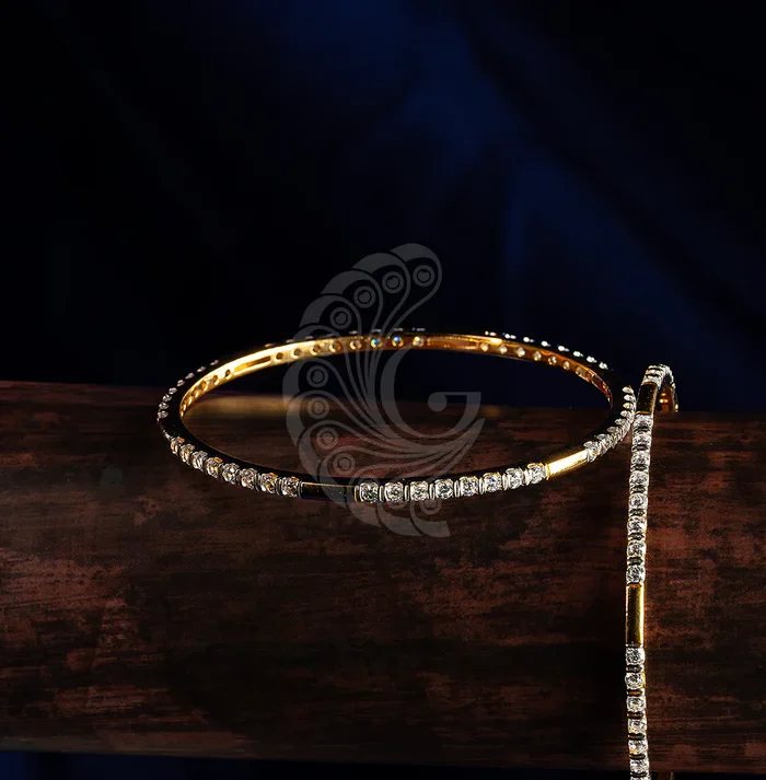 Graceful White Stone Festive Bangles