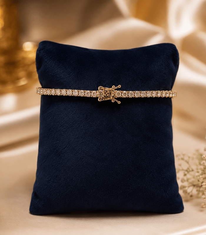 Classic Gold Crystal Tennis Bracelet