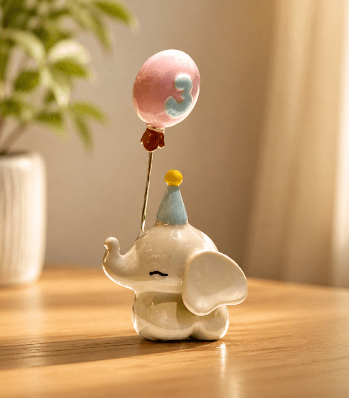 Party Elephant Decor Figurine