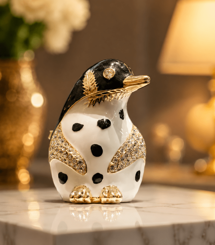 Jeweled Penguin Decor Figurine