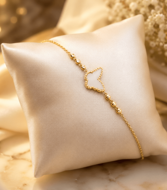 Mother of Pearl Butterfly Chain Bracelet