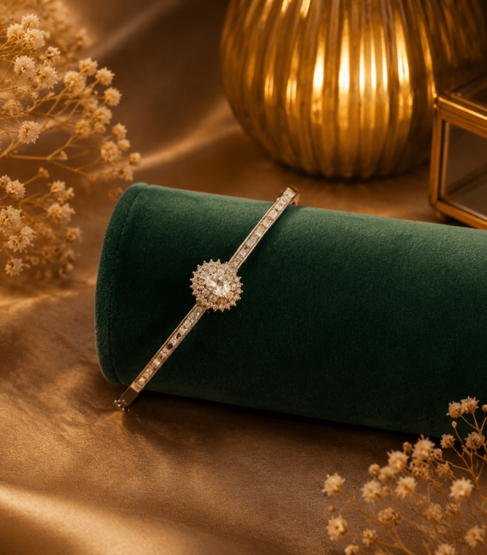 Elegant Crystal Floral Bracelet