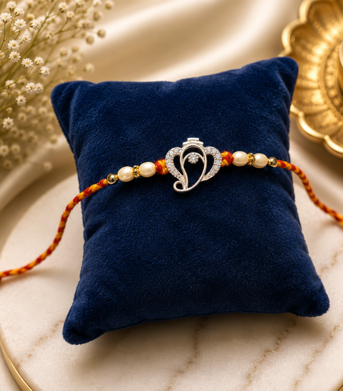 925 Silver Vinayaka Design Rakhi