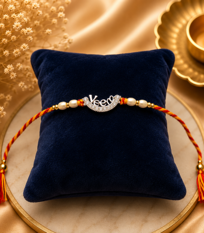 925 Silver "Veer" Pendant Rakhi