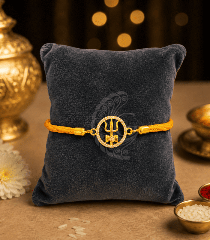 Premium 92.5 Silver Trishool Rakhi