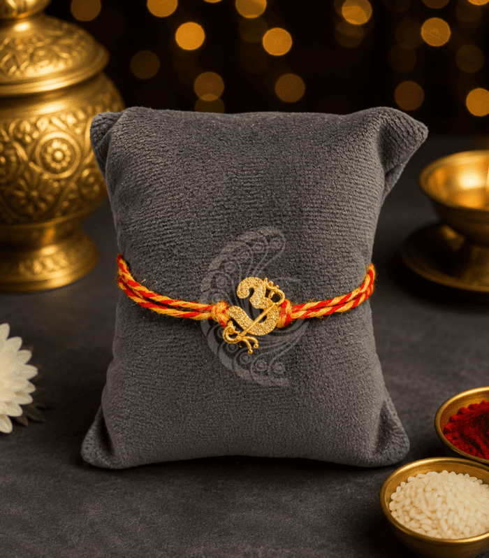 92.5 Silver Om Raksha Bandhan Rakhi