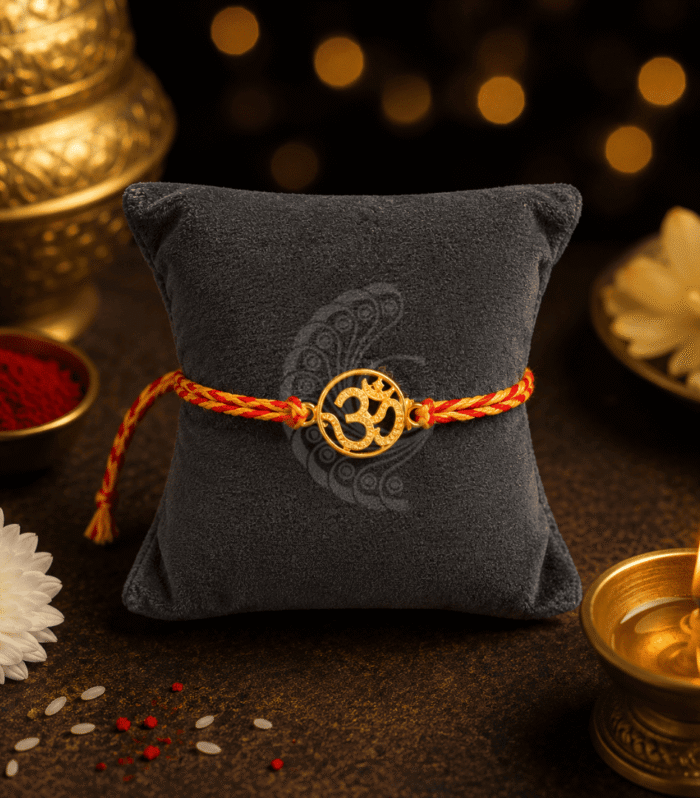 92.5 Silver Om Raksha Bandhan Rakhi