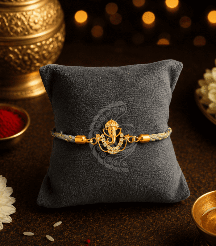 92.5 Silver Elegant Designer Rakhi