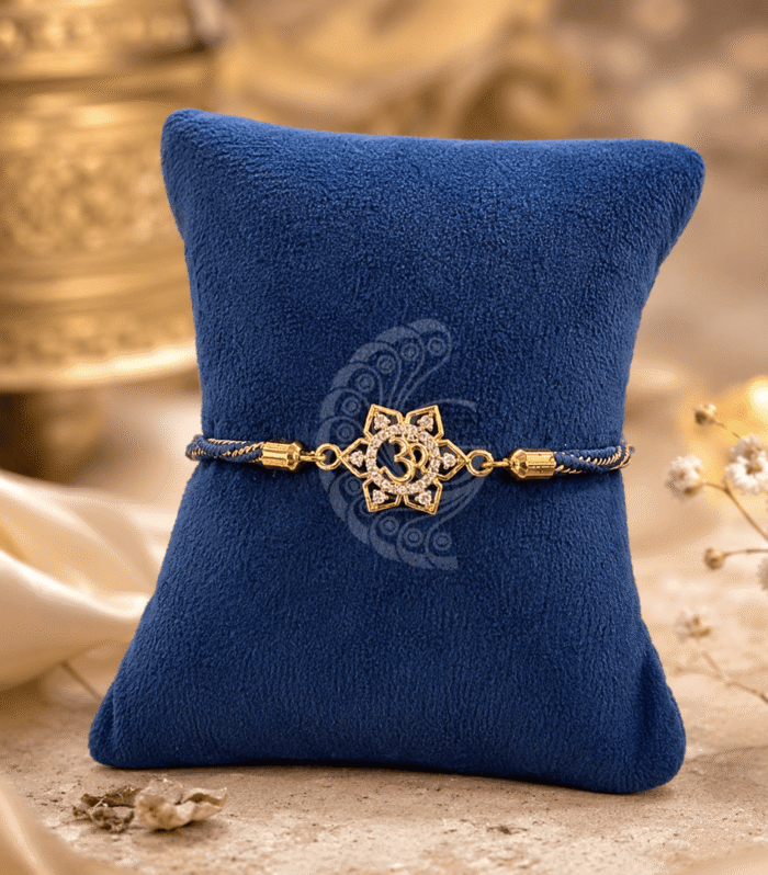 92.5 Silver Designer Om Rakhi