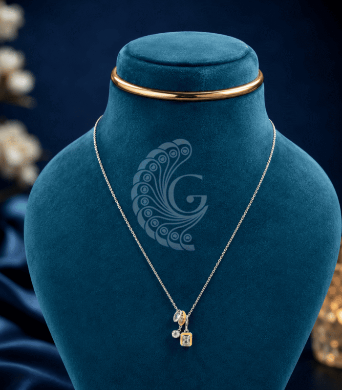 92.5 Silver Italian Elegant Pendant Necklace