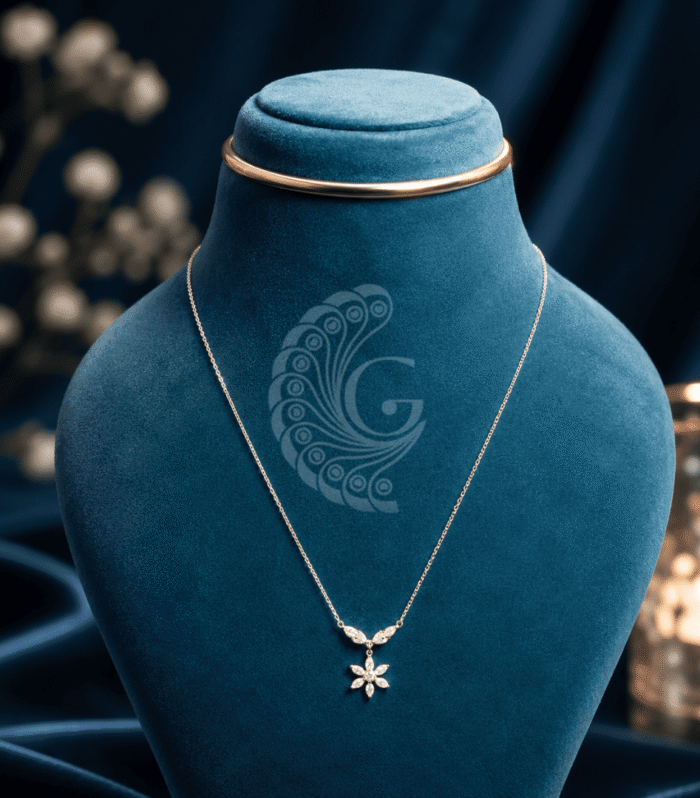 92.5 Silver Italian Luxury Floral Chain