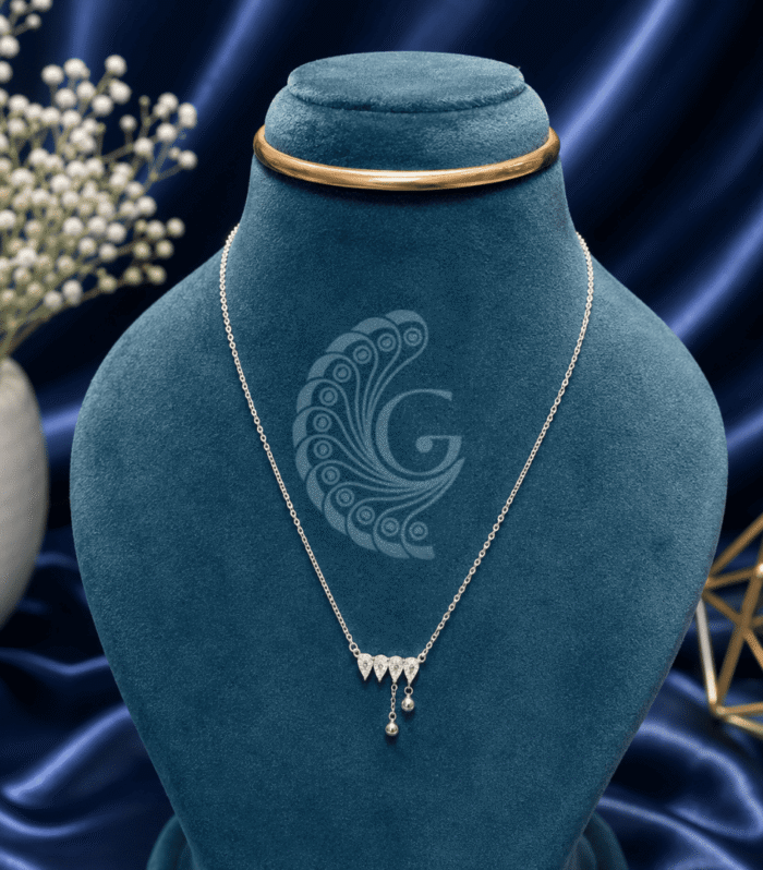 Italian 92.5 Silver Teardrop Pendant Chain