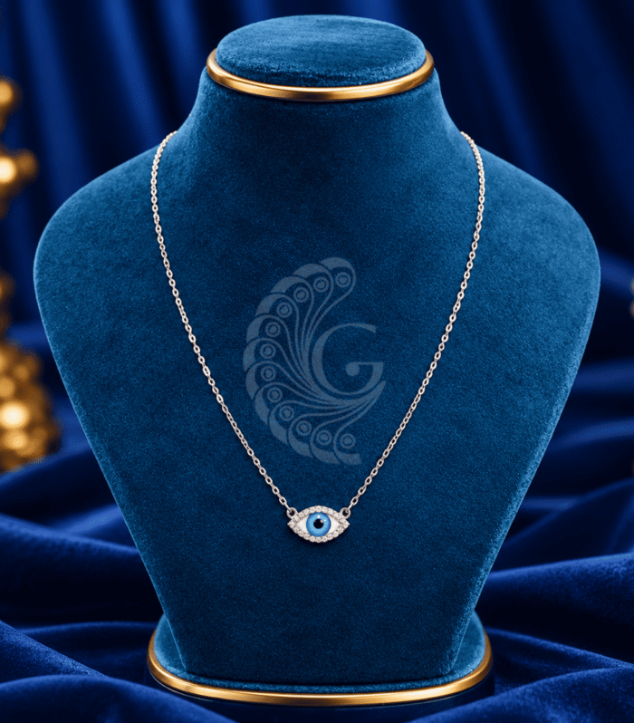92.5 Sterling Silver Italian Evil Eye Chain