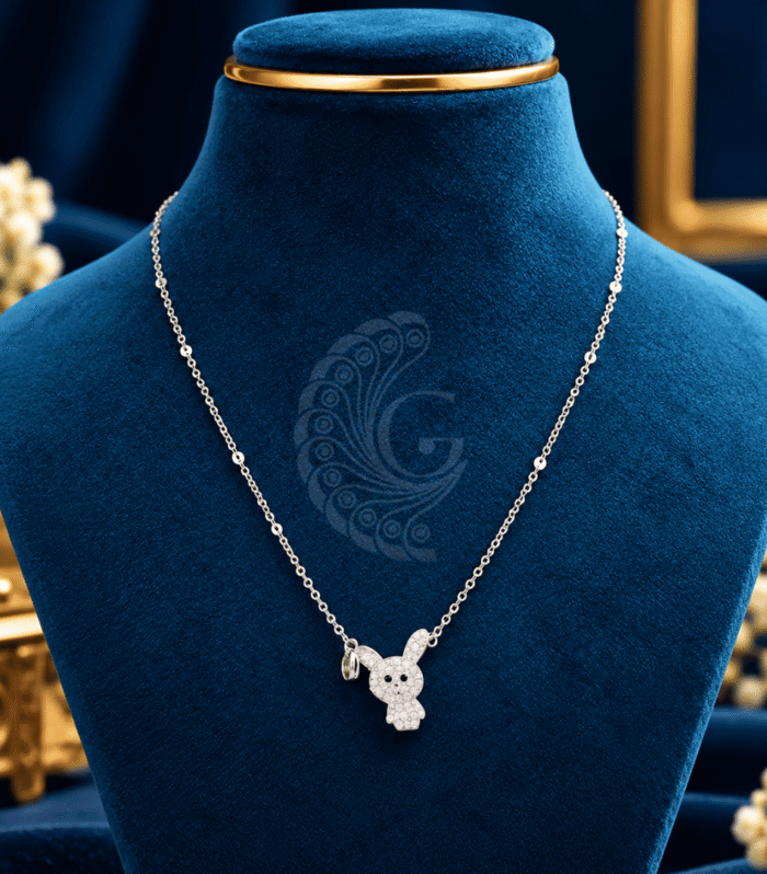 92.5 Silver Italian Bunny Pendant Chain