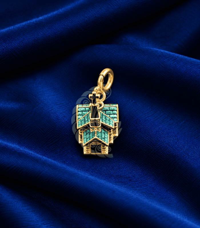 Traditional Architecture Silver Pendant