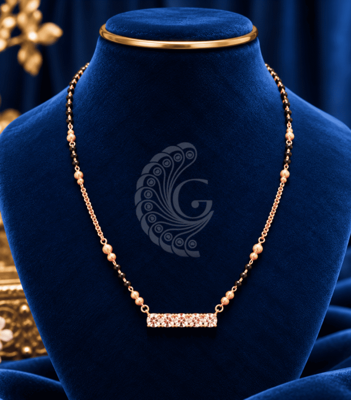 92.5 Sterling Silver Italian Gold-Plated Black Bead Chain
